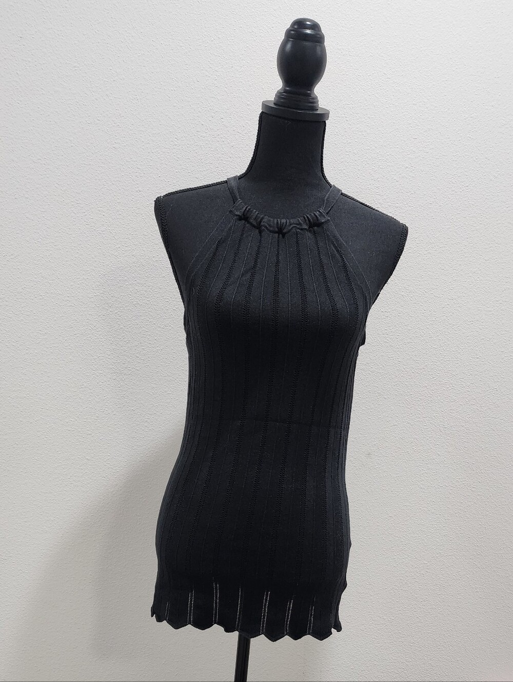 Old Navy Black Ribbed Halter Tank Top
